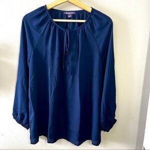 Roaman’s Indigo blue blouse size 12P